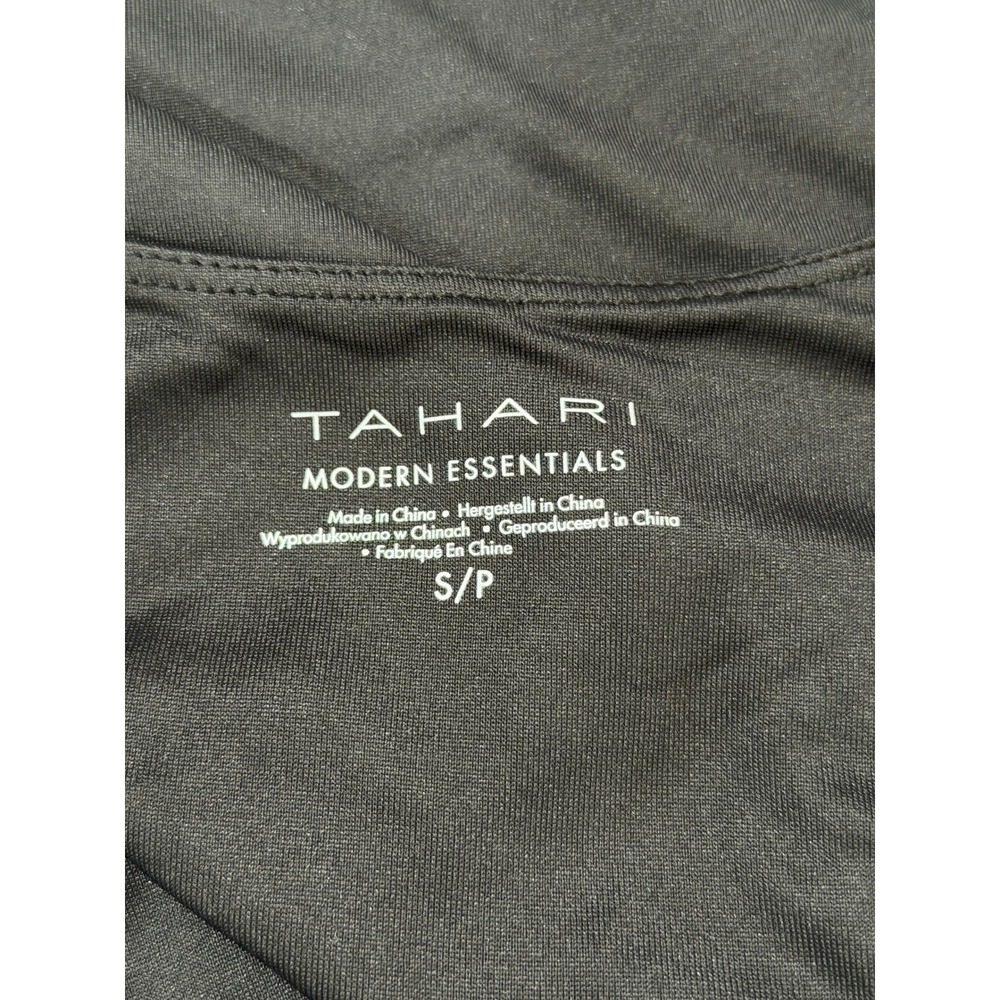 Tahari Modern Essentials Womens Black Scoop Neck Tank Top Size S Small Seamed - Picture 3 of 5